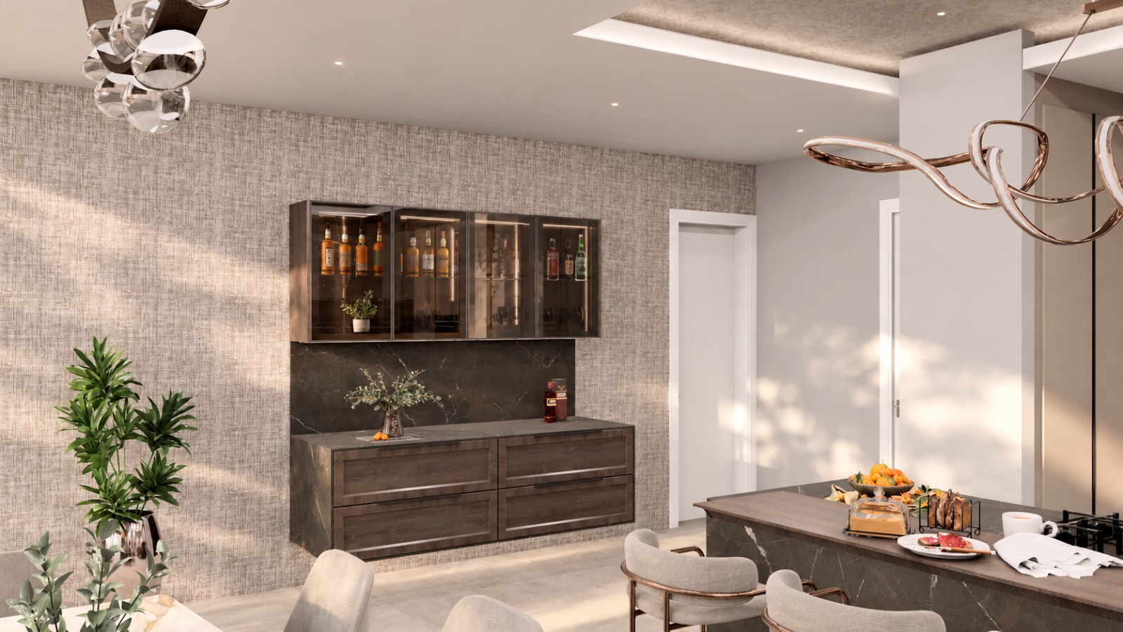 Kitchen and dining — overall view