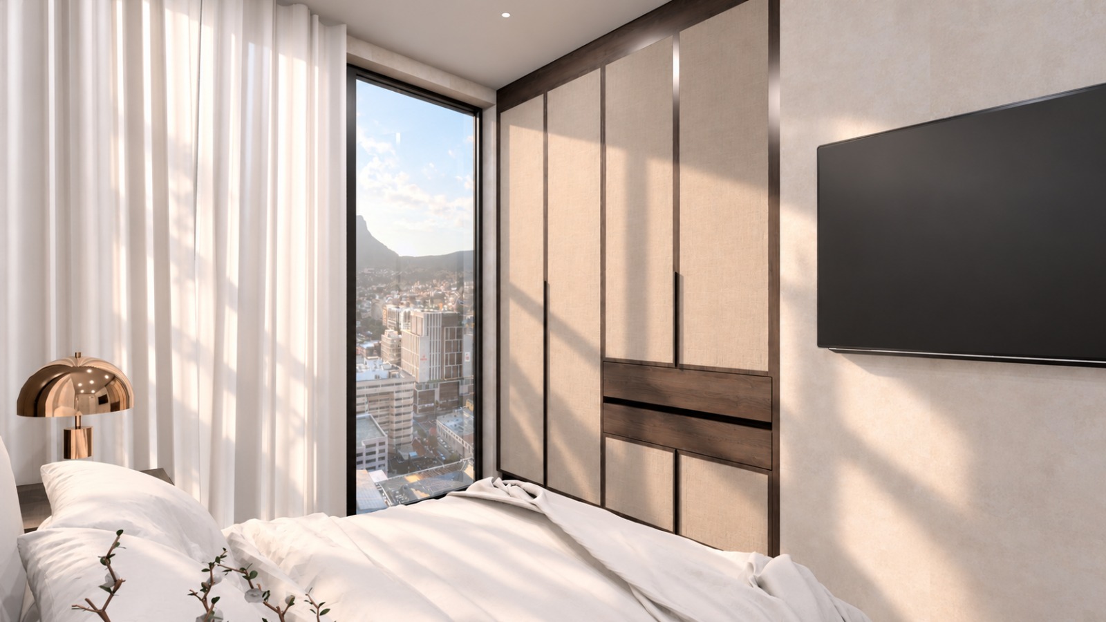 Wardrobe elevation with drawer stack